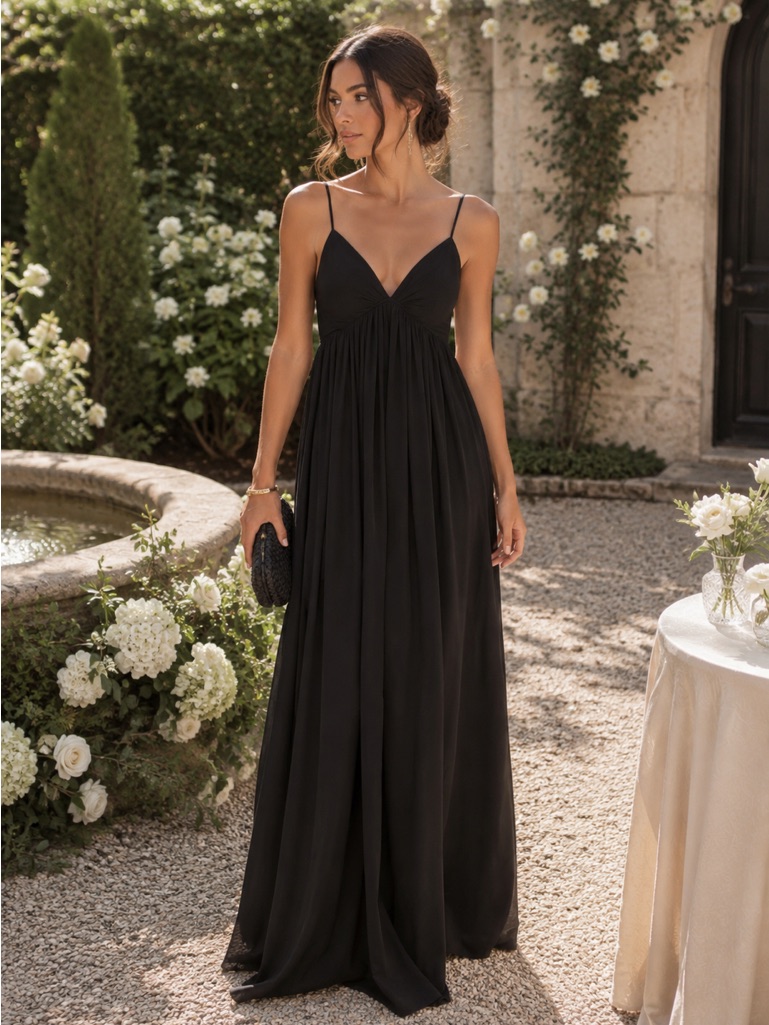 Sachin & Babi Jessica Gown Dress Black Maxi Sleeveless Straps